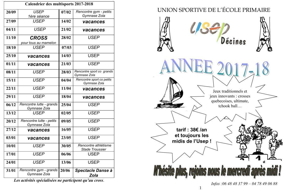 Dates des rencontres USEP